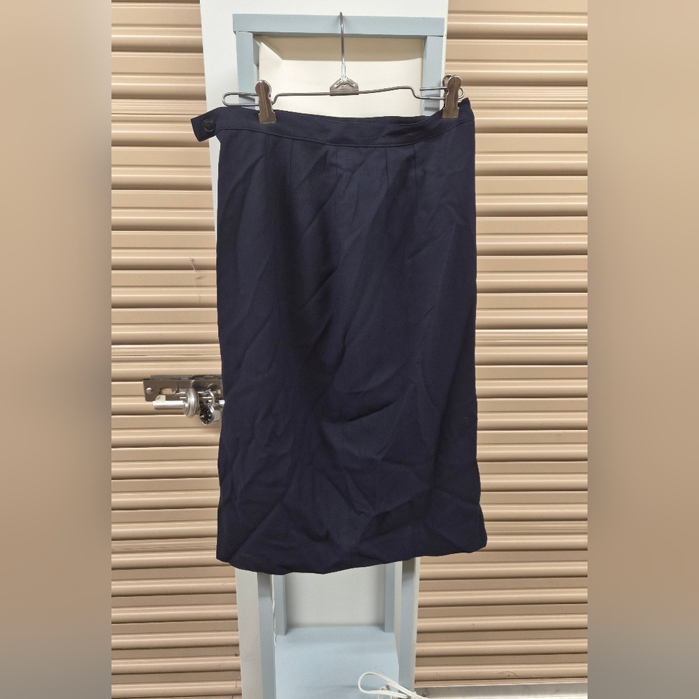 Elegant Navy Pencil Skirt